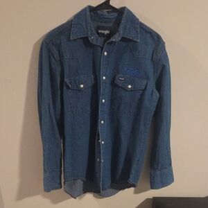 Men's Wrangler Pearlsnap Denim Shirt